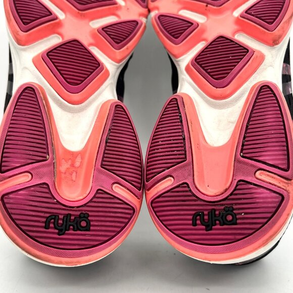 Ryka Devotion Plus 3 Sneakers Athletic Shoes Womens Size 8M Black & Pink Floral - Picture 9 of 16